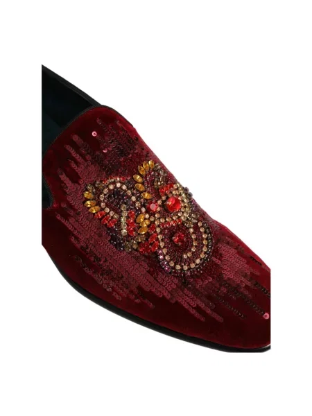 Półbuty Dolce And Gabbana skórzane wsuwane brązowe