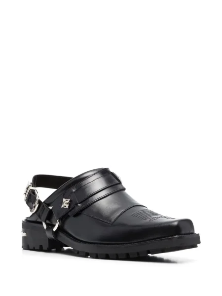 Pantofi loafer Toga Virilis din piele slingback negru