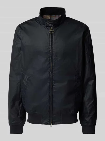 Kurtka woskowana o kroju regular fit z czystej bawełny Barbour granatowa