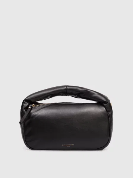 Шкіряна сумка крос-боді Kim з логотипом Gianni Chiarini чорна