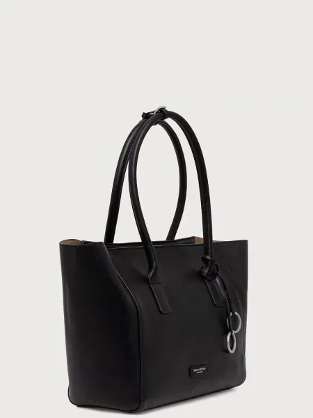 Marc O'Polo torebka shopper skórzana czarna