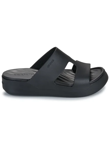 Platform talpú pántos félcipő Crocs fekete