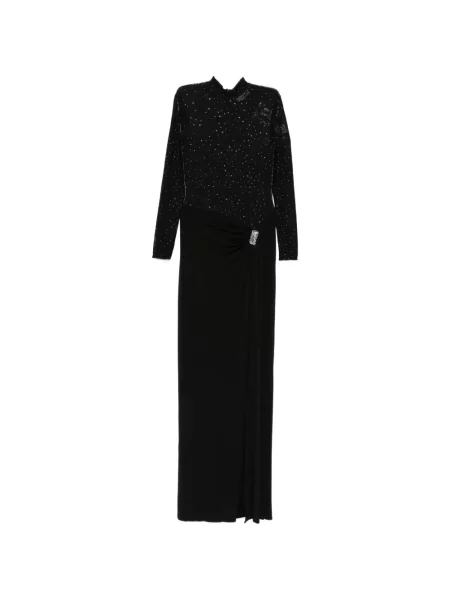 Rochie maxi Nissa cu volane negru