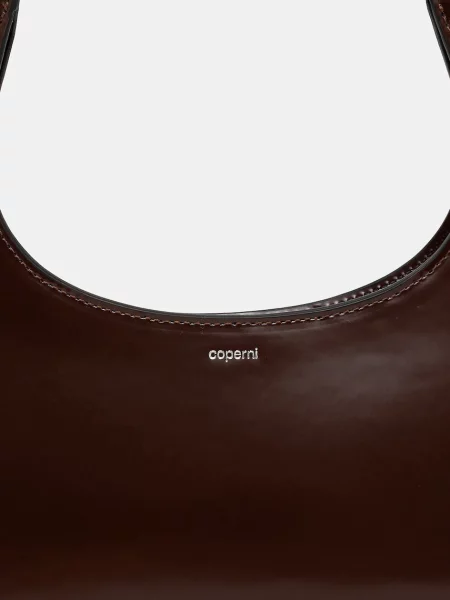 Кожаная сумка-багет Coperni коричневая