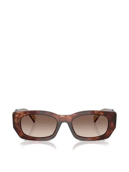 Ochelari de soare Prada Eyewear cu imprimeu geometric maro