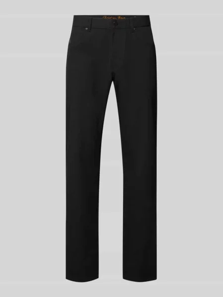 Spodnie o kroju comfort fit z wpuszczanymi Christian Berg Men czarne