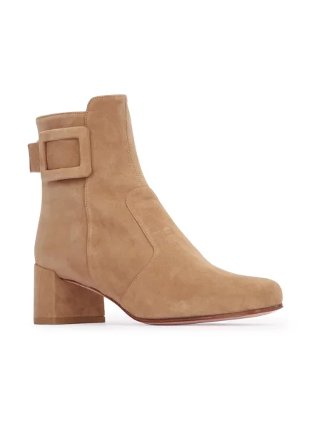 Botki Roger Vivier zamszowe brązowe