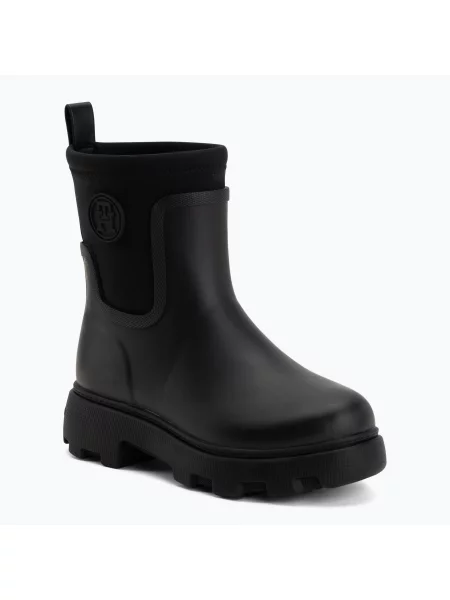 Cizme pentru femei Tommy Hilfiger Stamp Warm Ankle black negru