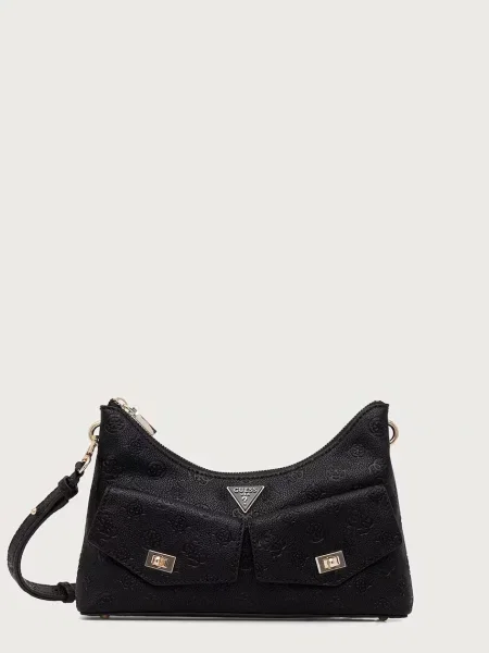 Geanta hobo Guess negru