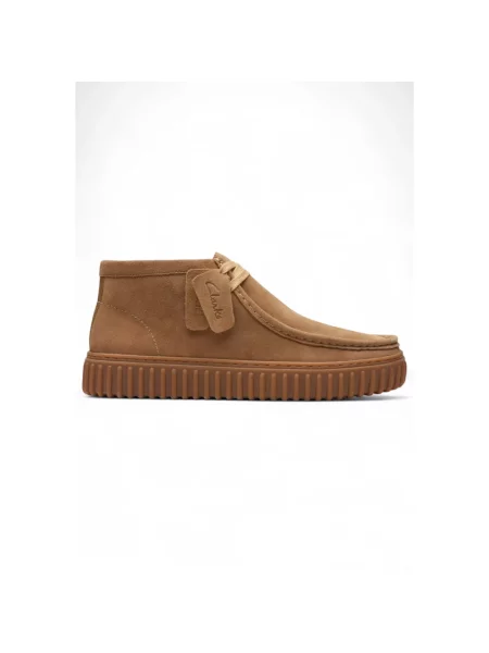 Botki Clarks zamszowe casual beżowe