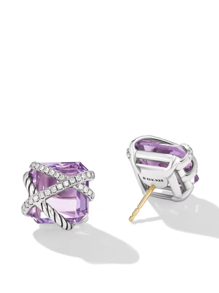 Apvyniojami auskarai David Yurman violetinė