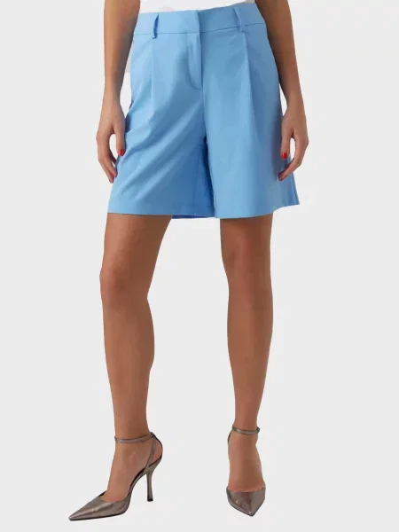 Повсякденні шорти Vero Moda поліестер/віскоза блакитний