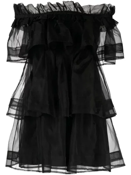 Rochie mini Macgraw de mătase de costum negru