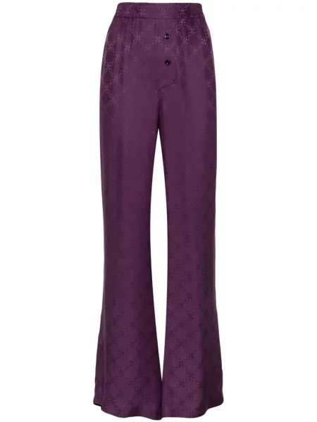 Spodnie Kiki De Montparnasse żakardowe fioletowe
