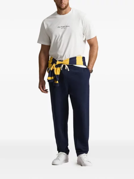 Polo Polo Ralph Lauren με σχέδιο με στρογγυλή λαιμόκοψη από ζέρσεϋ μπλε