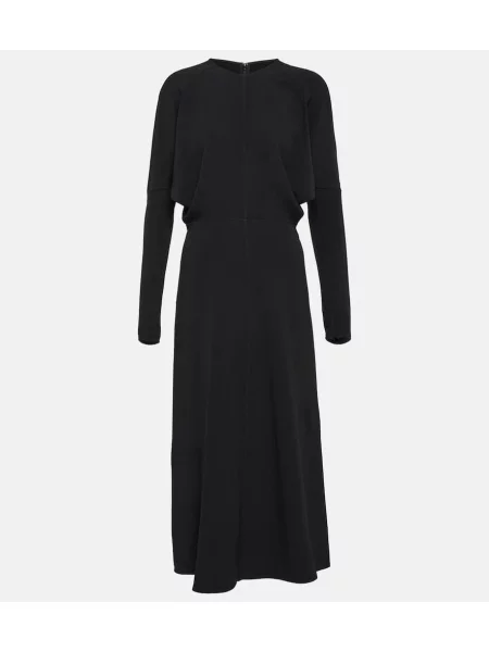Rochie midi Victoria Beckham până la genunchi de costum negru