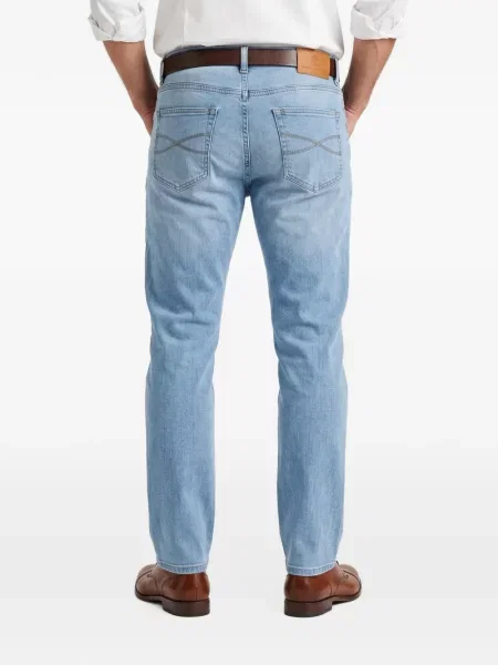 Blugi Brunello Cucinelli cu 5 buzunare albastru