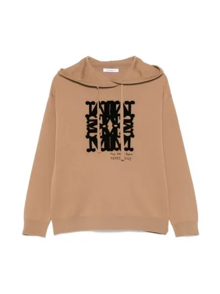 Bluza z kapturem Max Mara brązowa