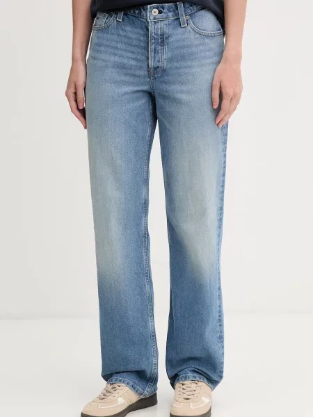 Tommy Jeans blugi drepți pentru femei albastru