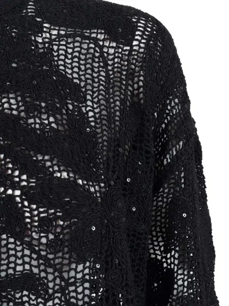 Палто Kangra бродирано черно