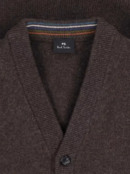 Cardigan Paul Smith cu decolteu în V maro