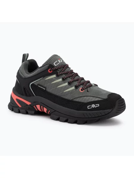 Дамски туристически обувки CMP Rigel Low Waterproof avocado/coral сиво