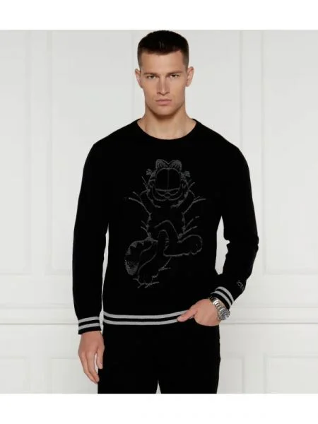 Iceberg Pulover ICEBERG X GARFIELD cu adaos de lână negru