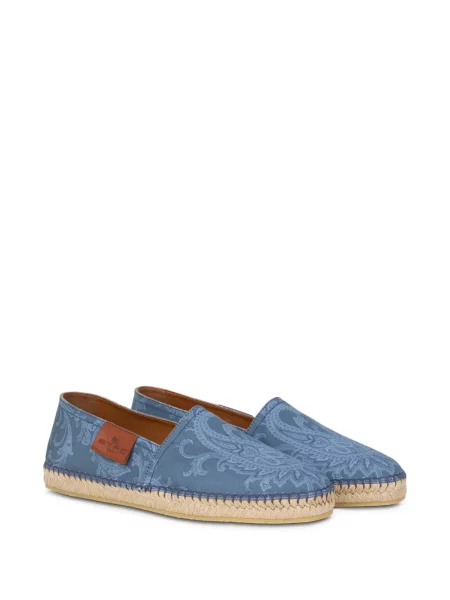 Espadrile Etro cu model paisley albastru