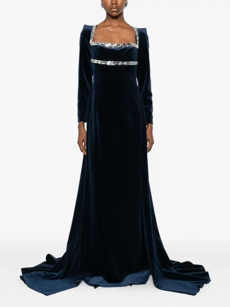 Rochie Jean-louis Sabaji de catifea de cristal albastru