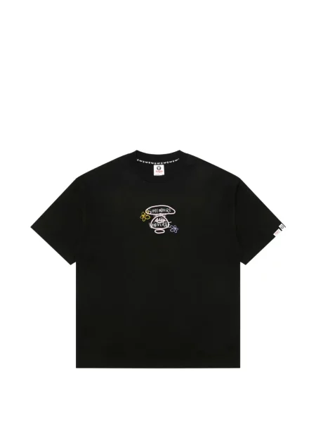 Tricou Aape By A Bathing Ape cu model floral cu imagine negru