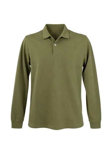 Lung tricou polo K-way verde