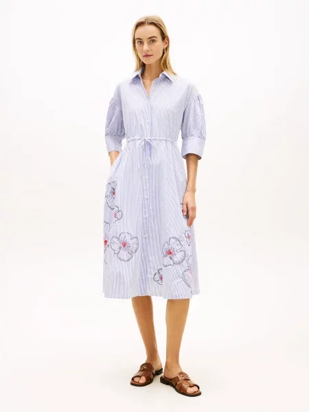 TOMMY HILFIGER Rochie tip bluză marin / opal / pastel / sângeriu albastru