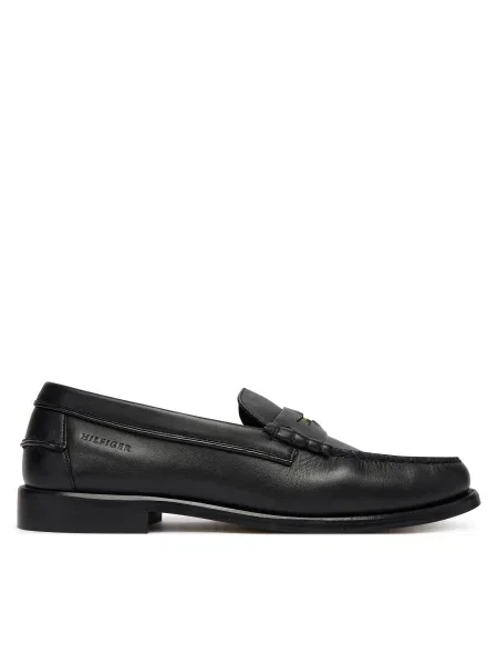 Mocasini Tommy Hilfiger Penny Crust negru