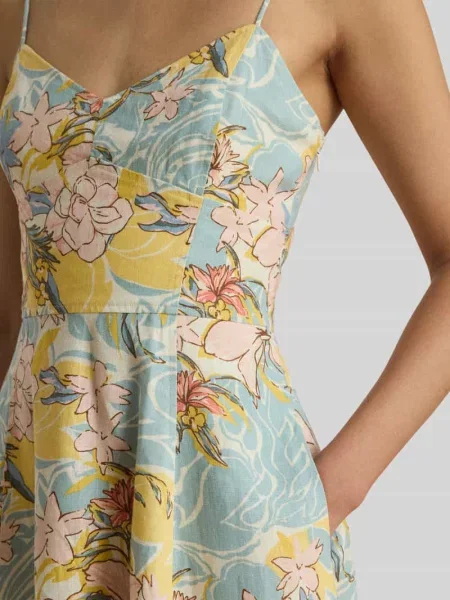 Lauren Ralph Lauren sukienka empire lniana żółta