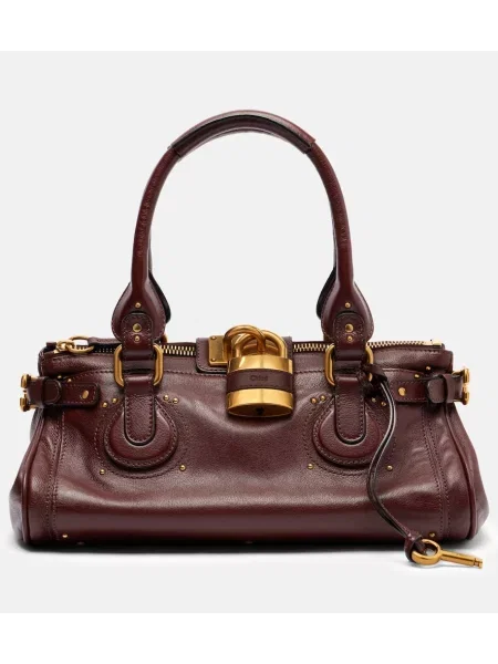 Geanta de piele Chloé din piele maro