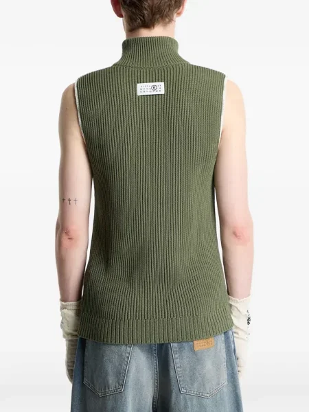Kötött mellény Mm6 Maison Margiela zöld