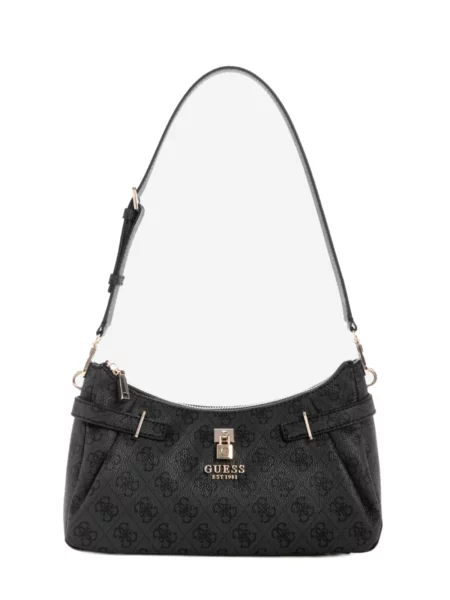 GUESS Geantă de umăr Coal' negru