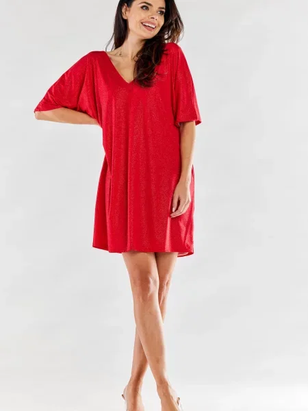 Sukienka koszulowa Awama różowa