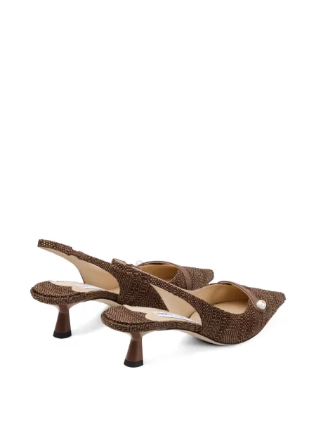 Pantofi cu toc Jimmy Choo cu bretele maro