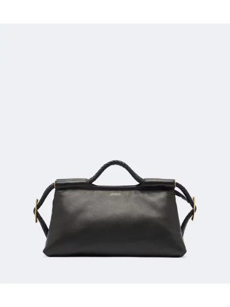 Top Isabel Marant din piele negru