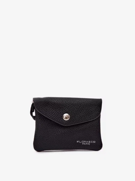 Portofel Flora & Co din piele negru