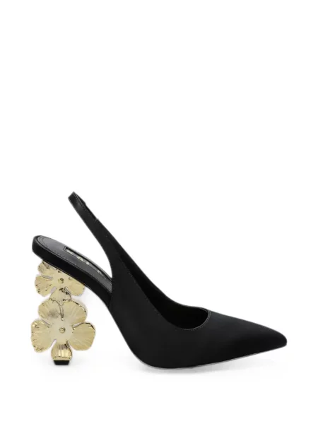 Papuci tip mules Kat Maconie cu model floral negru