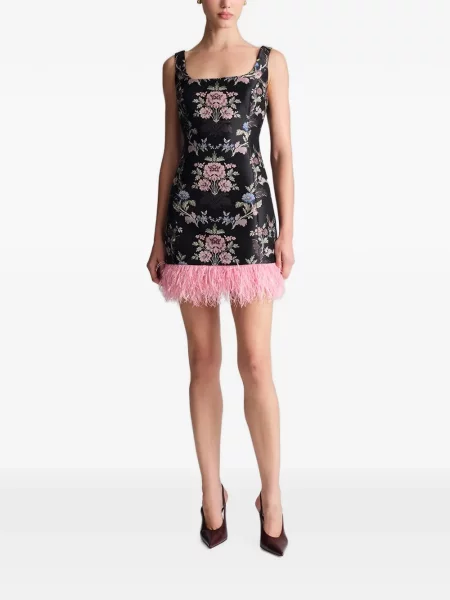 Rochie mini Cara Cara cu pene negru