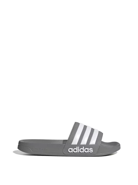 ADIDAS SPORTSWEAR Saboți Adilette gri / alb negru