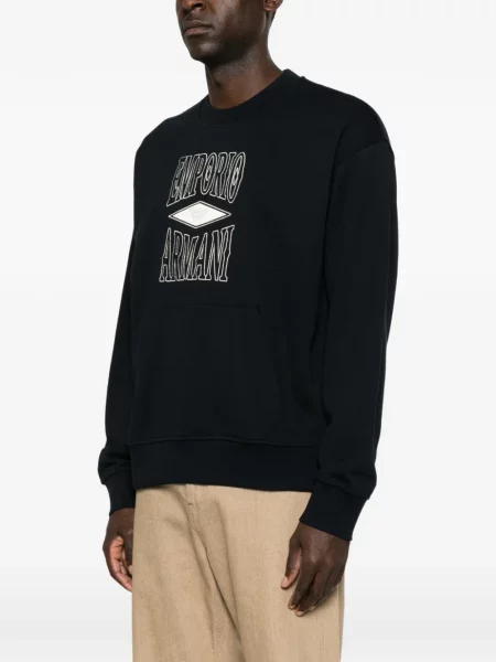 Džemper Emporio Armani s autogramom plava