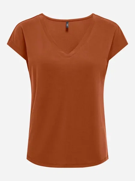 ONLY Tricou ONLFree ruginiu roșu