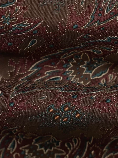 Γραβάτα Ralph Lauren Rrl paisley ζακάρ καφέ