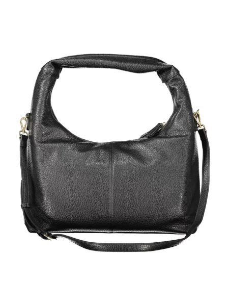 Lniana torebka Valentino czarna