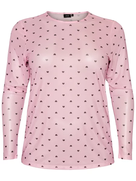 Zizzi Tricou EBRITT roz deschis negru