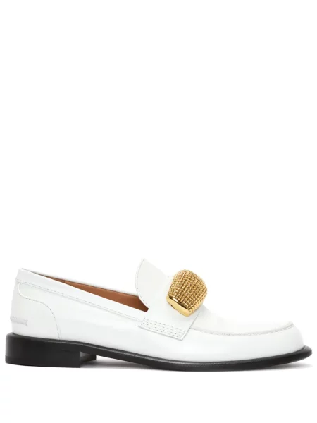 Kožené loafers Jw Anderson bílé